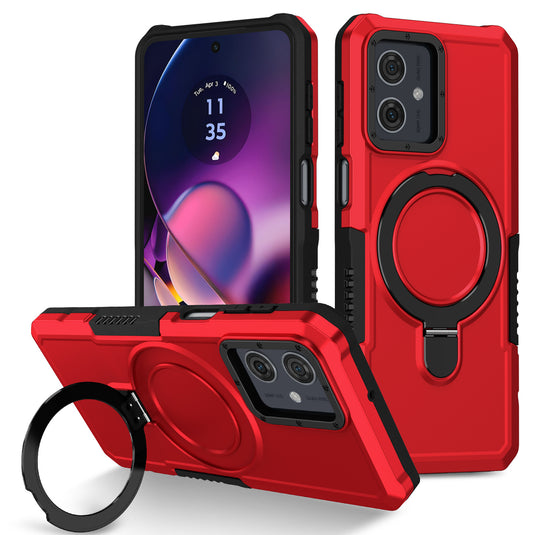 [Ring Rotating Stand] Motorola Moto E14/G14 - Shield Shockproof Rugged Heavy Duty Case - Polar Tech Australia