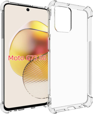 Motorola Moto G73 - AirPillow Cushion Transparent Soft Clear TPU Four Corners Protective Case - Polar Tech Australia