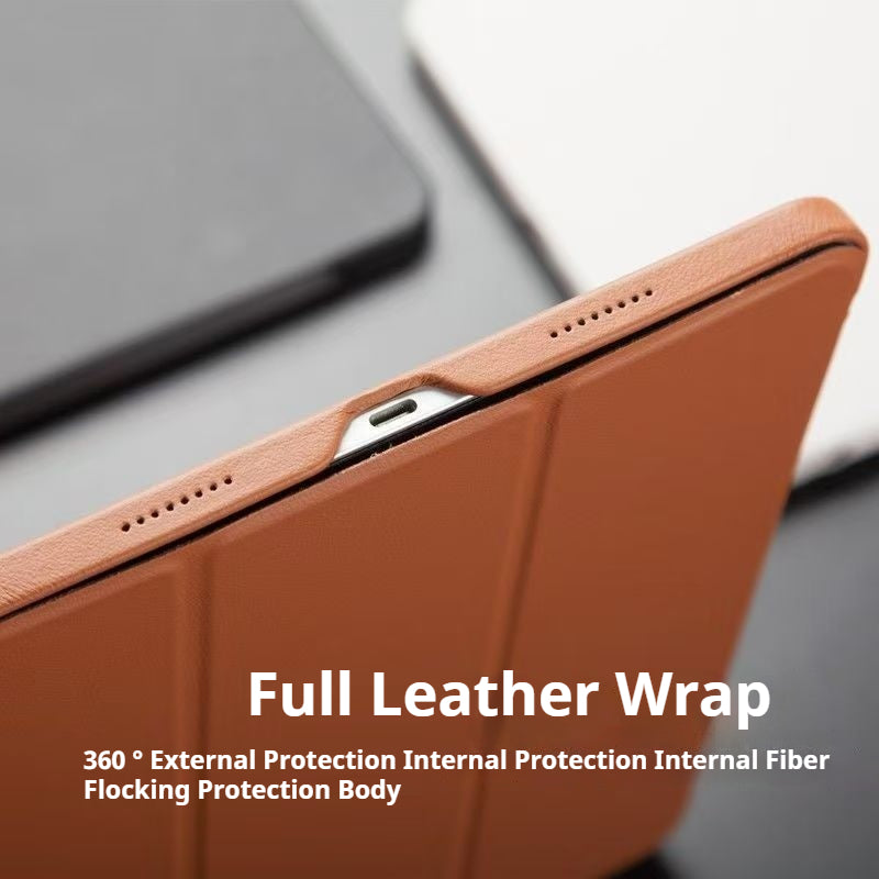 Chargez l&#39;image dans la visionneuse de la galerie, Apple iPad Pro 11-inch 4th Gen (2022) Genuine Leather Full-protection Shockproof Case - Polar Tech Australia
