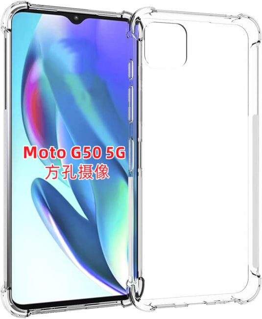 Motorola Moto G50 - AirPillow Cushion Transparent Soft Clear TPU Four Corners Protective Case - Polar Tech Australia