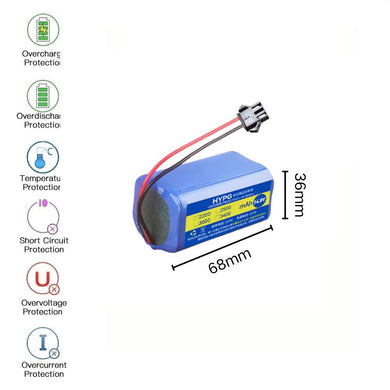 [SM-3P-2 Connector][18650] Universal 3400mAh 14.8V Rechargeable Li-Ion Lithium Polymer Battery - Polar Tech Australia