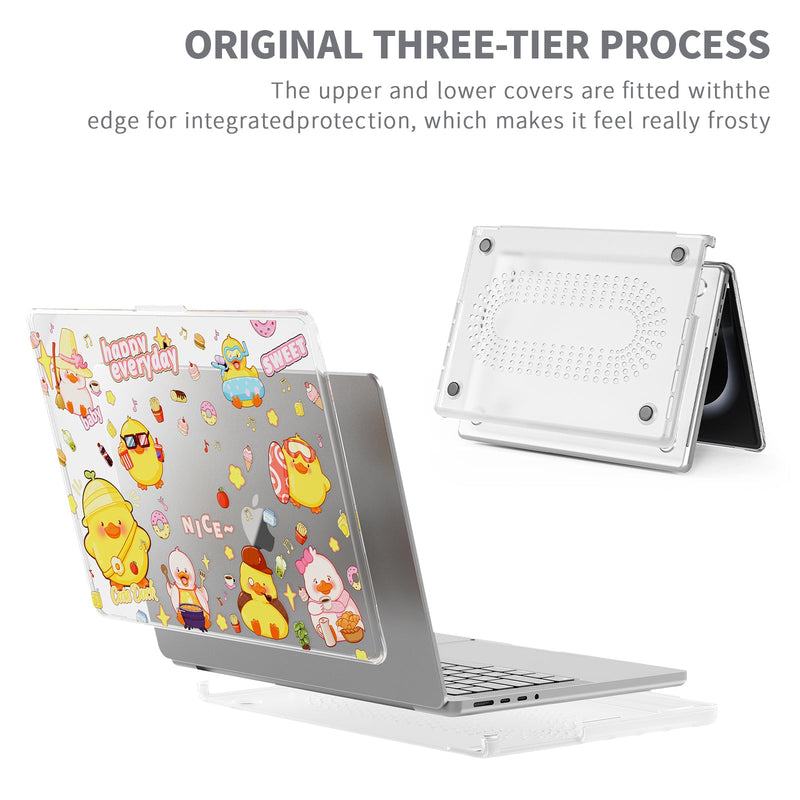 Chargez l&#39;image dans la visionneuse de la galerie, Apple MacBook Pro 14.2&quot; (A2442 &amp; A2779 &amp; A2918 &amp; A2992) - Cute Cartoon Transparent Shockproof &amp; Slim Case

