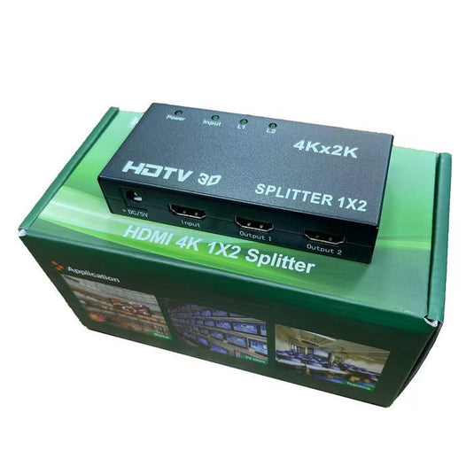 [1 Split 2] 3 Ports (1 Input + 2 Output) HDMI Splitter - Up to 4K Support 3D
