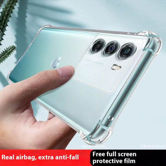 Motorola Moto Edge S30 - AirPillow Cushion Transparent Soft Clear TPU Four Corners Protective Case - Polar Tech Australia