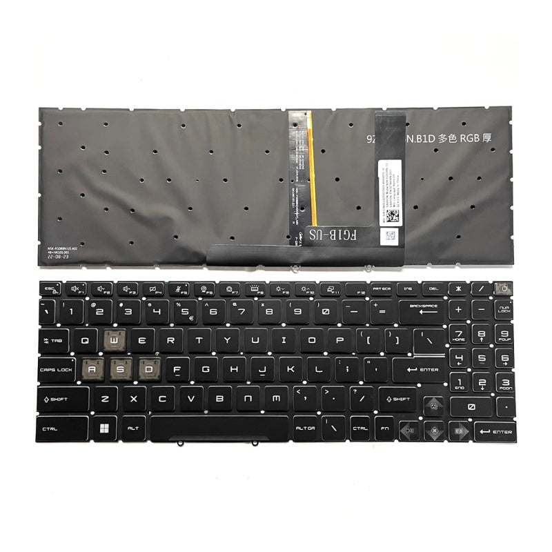 Cargue la imagen en el visor de la galería, MSI Cyborg 15 A13V A13VF /  PULSE 15 B13V MS-1583 MS-1585 Series - Laptop Keyboard With Backlit US layout
