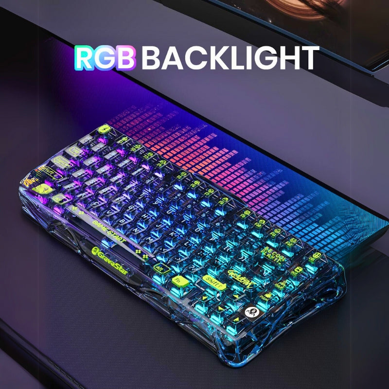Cargue la imagen en el visor de la galería, GravaStar Mercury K1 Lite Mechanical Gaming Keyboard, 75% Gasket Hot Swappable Custom RGB Backlit Wireless Keyboard
