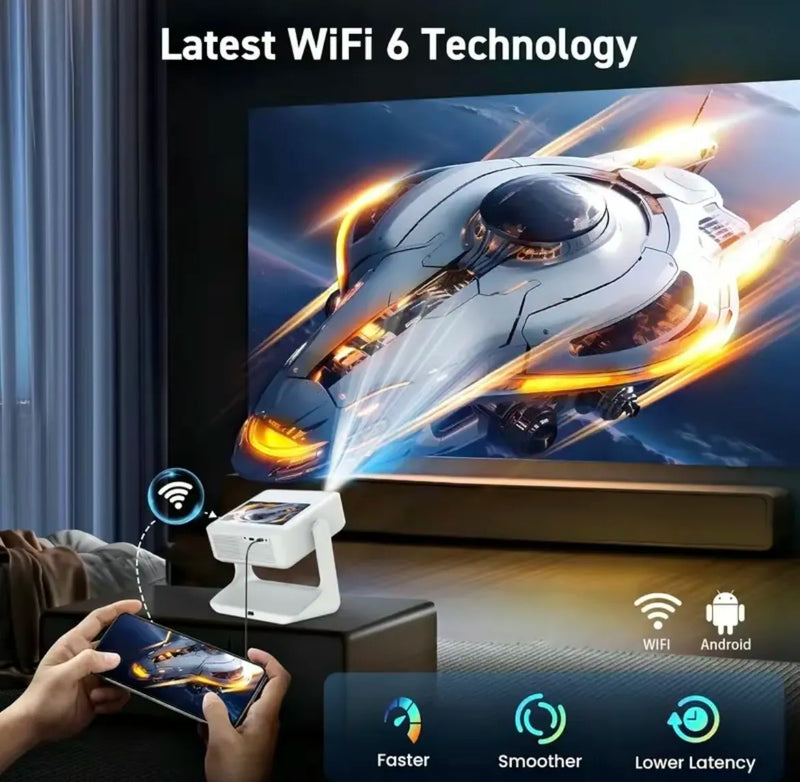 Load image into Gallery viewer, [A2 Pro][Built-in Screen] Portable 1080P Native Support 4K 300 ANSI 10000 Lumens Android Smart Profession Projector
