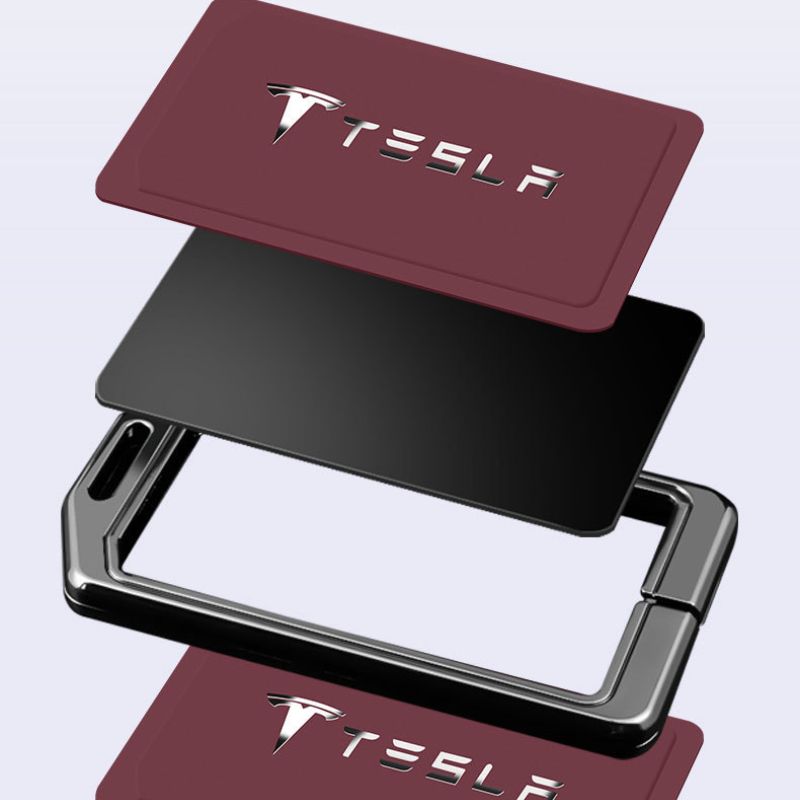 Cargue la imagen en el visor de la galería, Tesla Zinc Alloy + Leather Card Key Case for Model 3 &amp; Model Y
