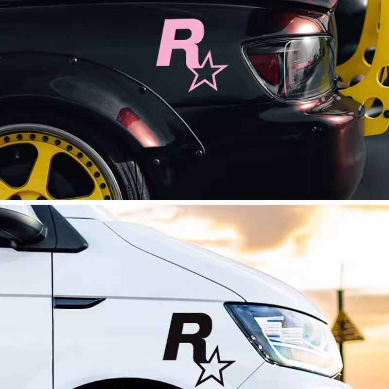 Cargue la imagen en el visor de la galería, R Star Car Stickers Electric Game Around GTA5 Speed Car Body Scratch Stickers Fuel Tank Cover Stickers - i-Station Mobile Phone &amp; Electronic Device Repair and Accessories
