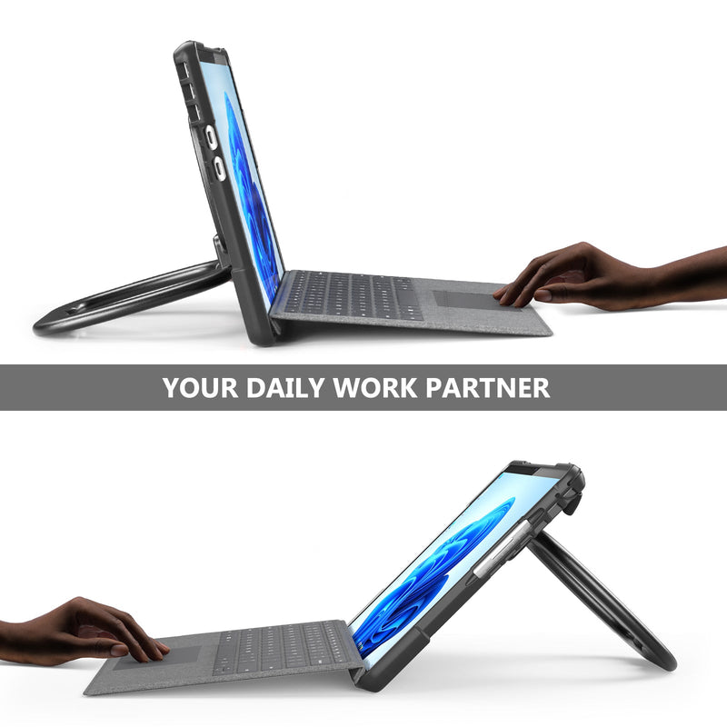 Cargue la imagen en el visor de la galería, Microsoft Surface Pro 9 &amp; 10 &amp; 11 - 360 Degree Rotate Shockproof Heavy Duty Tough Stand Case Cover With Pen Holder - Polar Tech Australia
