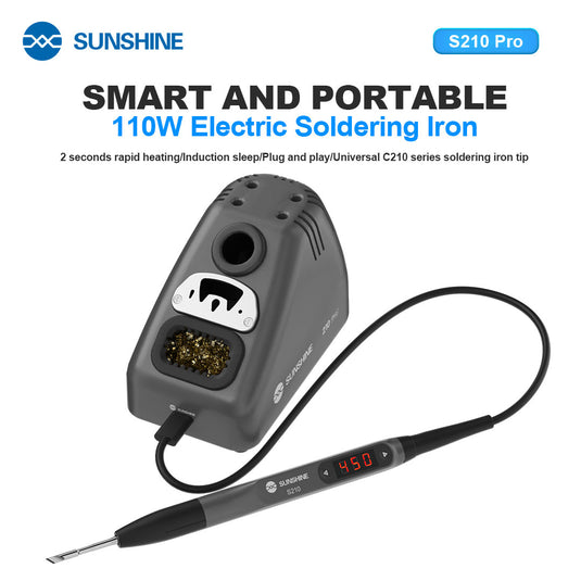 [S210 Pro] SUNSHINE Smart & Portable Electric Soldering Iron - Polar Tech Australia