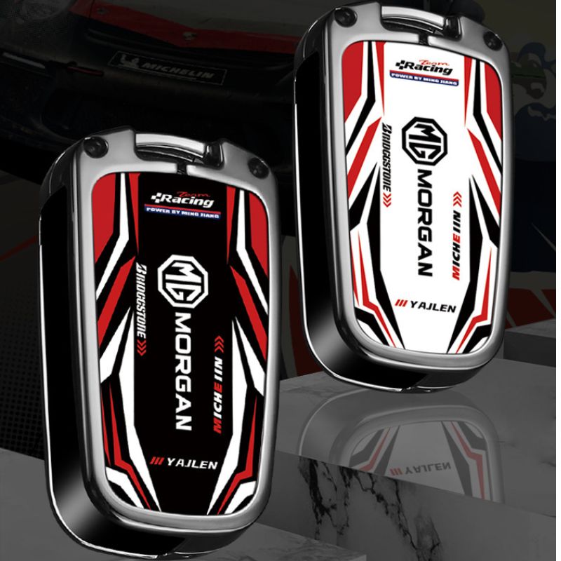 Cargue la imagen en el visor de la galería, MG Stylish Racing-inspired Design Car Key Fob Case Cover For MG5, MG7, MG GT, MG GS, MG ZS, MG 360
