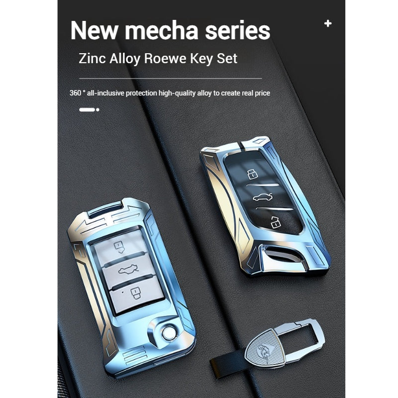 Cargue la imagen en el visor de la galería, Roewe Mecha Series Zinc Alloy Car Key Fob Case Cover For  RX3, RX5, RX5 Plus, RX5 Max, ERX5, D7, iMAX8, i6, Ei6

