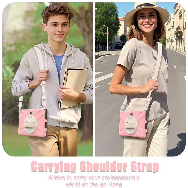 Chargez l&#39;image dans la visionneuse de la galerie, Samsung Galaxy Tab Active Pro / Active 4 Pro / Active 5 Pro Series - Heavy Duty 360 Degree Rotate Stand Hand Strap Case With Shoulder Strap - Polar Tech Australia
