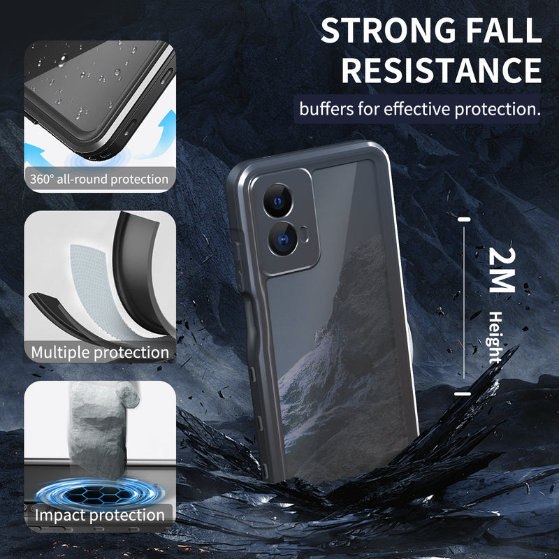 Cargue la imagen en el visor de la galería, [A-Series] Motorola Moto G 5G (2024) - Redpepper Full Covered Waterproof Heavy Duty Tough Armor Case - Polar Tech Australia
