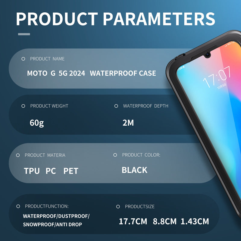 Cargue la imagen en el visor de la galería, [A-Series] Motorola Moto G 5G (2024) - Redpepper Full Covered Waterproof Heavy Duty Tough Armor Case - Polar Tech Australia
