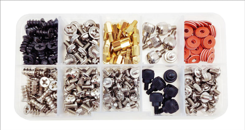 Load image into Gallery viewer, [228 Pieces] Stainless Steel Assorted Computer Screw Kit Motherboard HDD Hard Drive, Case, Fan, Graphics Spacers Screws
