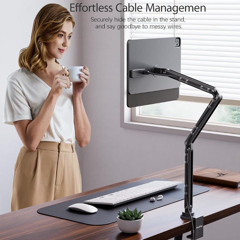 Cargue la imagen en el visor de la galería, KUXIU X36 Pro MAX iPad Magnetic Charging Stand Aluminum Alloy Boom Arm Adjustable Tablet Stand - EdgeFollow

