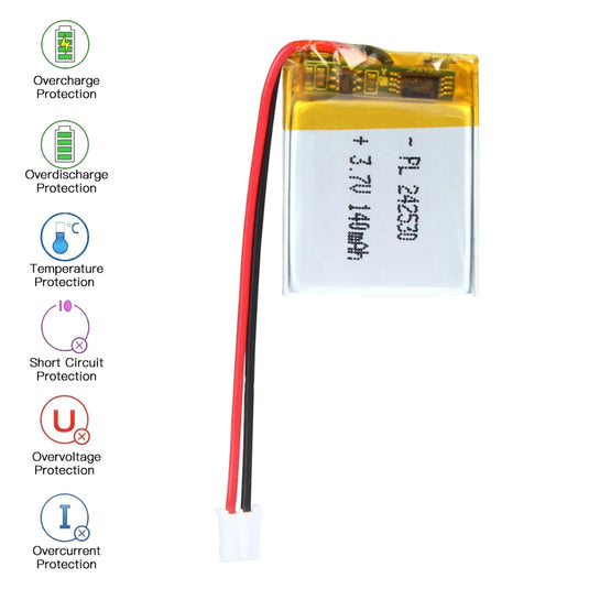 [PH2.0-JST Connector][242530] Universal 140mAh 3.7V Rechargeable Li-Ion Lithium Polymer Battery - Polar Tech Australia