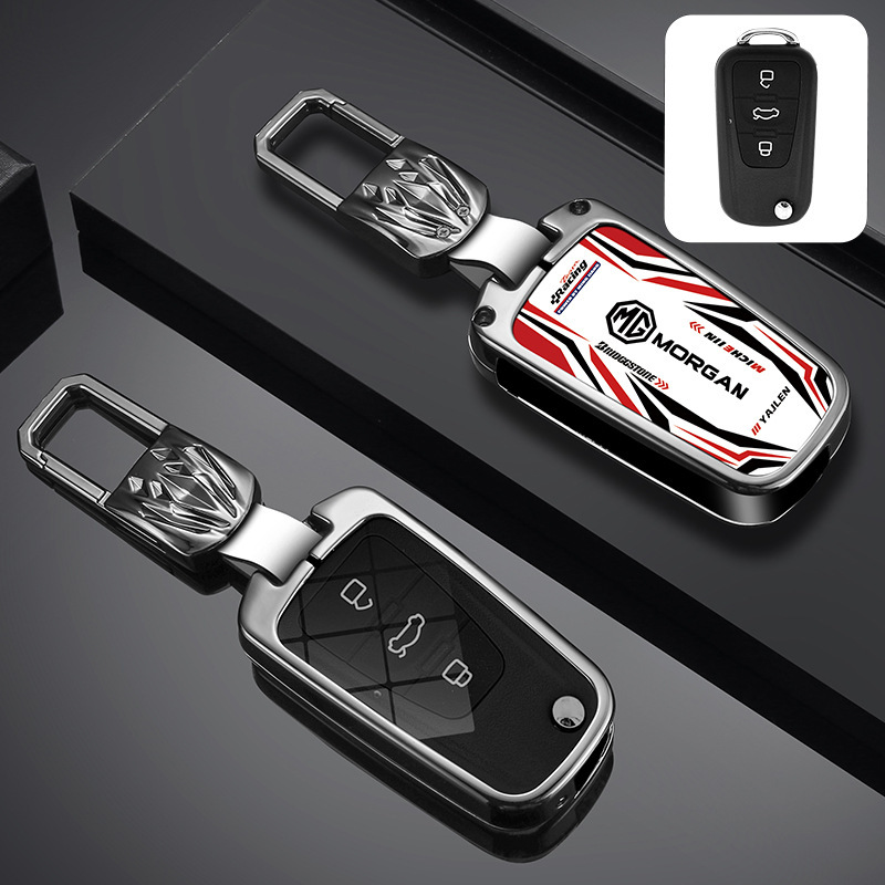 Cargue la imagen en el visor de la galería, MG Stylish Racing-inspired Design Car Key Fob Case Cover For MG5, MG7, MG GT, MG GS, MG ZS, MG 360
