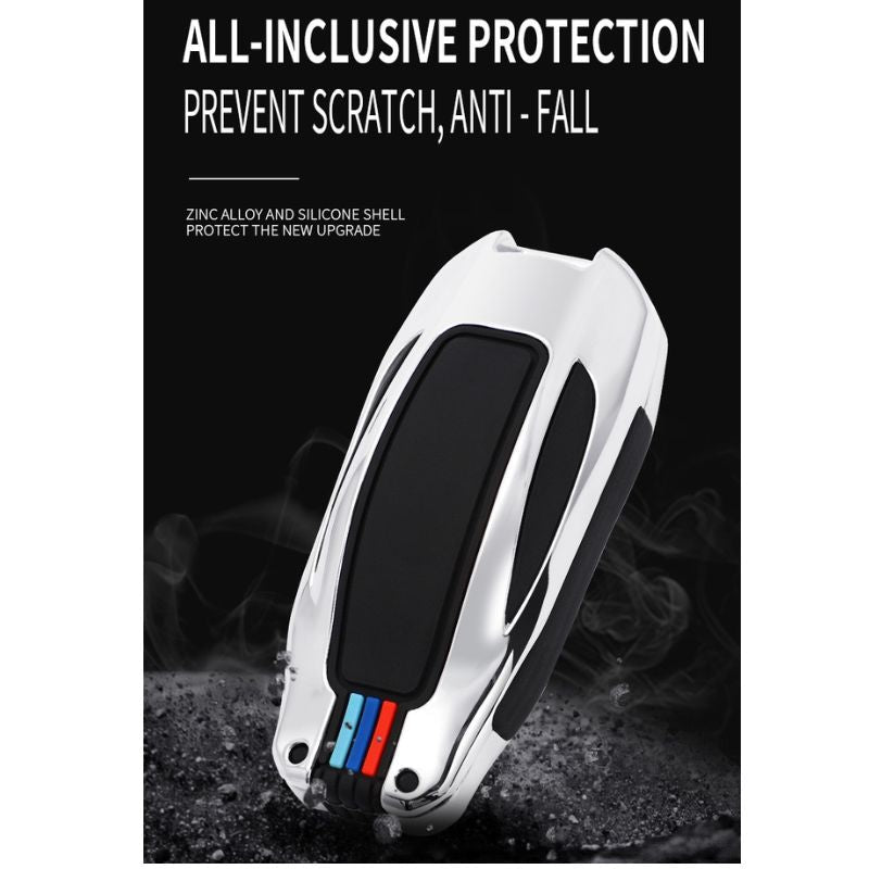 Cargue la imagen en el visor de la galería, Tesla Metal Car Key Fob Casefor Model X
