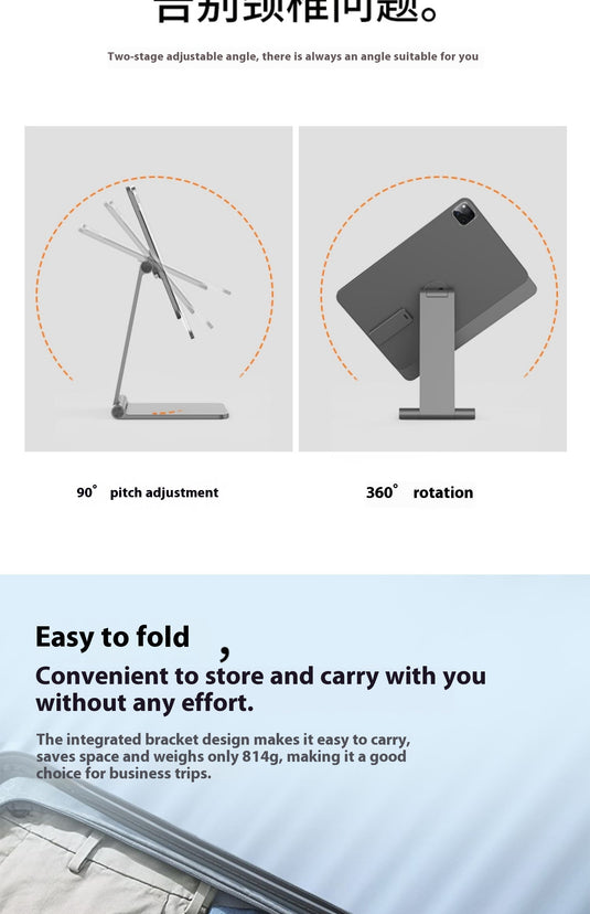 Magnetic wireless charging iPad stand with 18W contacts for charging magnetic tablets - Polar Tech Australia
