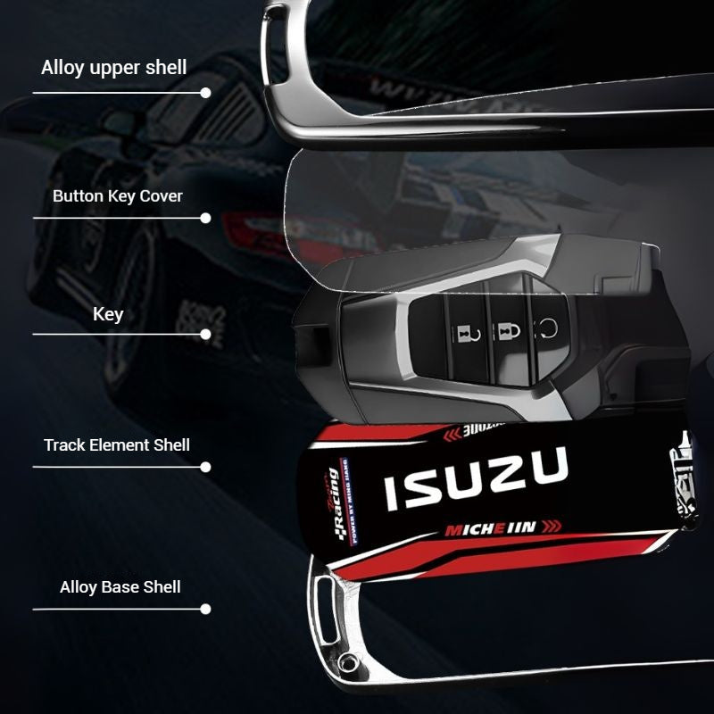 Chargez l&#39;image dans la visionneuse de la galerie, Isuzu Stylish Racing-inspired Design Car Key Fob Case Cover For D-MAX, MU-X (2020-2022)
