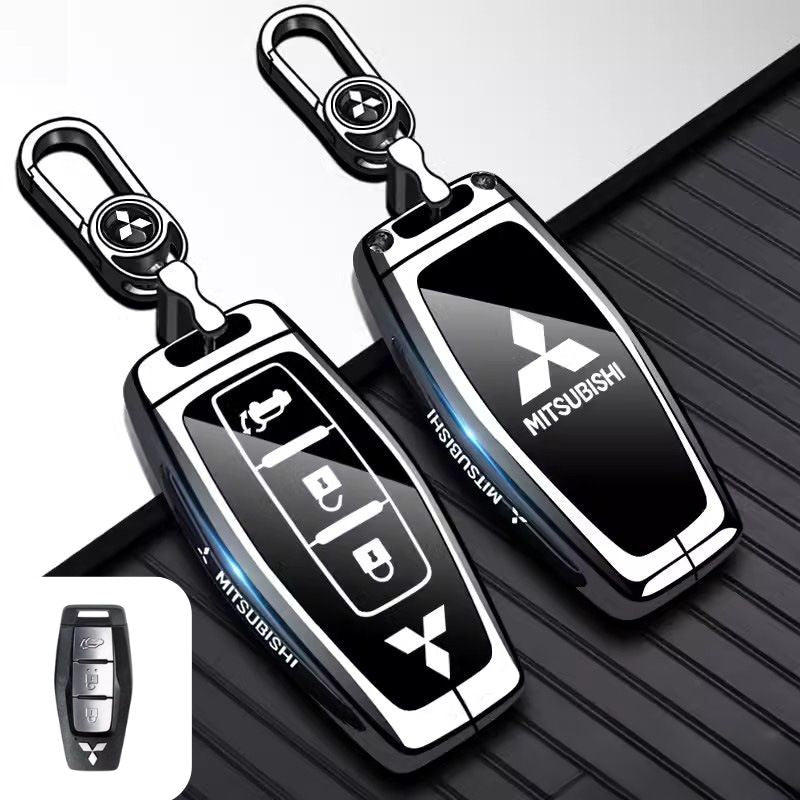 Chargez l&#39;image dans la visionneuse de la galerie, Mitsubishi Zinc Alloy + TPU Car Key Fob Case Cover For Outlander, ASX, Eclipse Cross, L200, Pajero, Triton, Lancer EX
