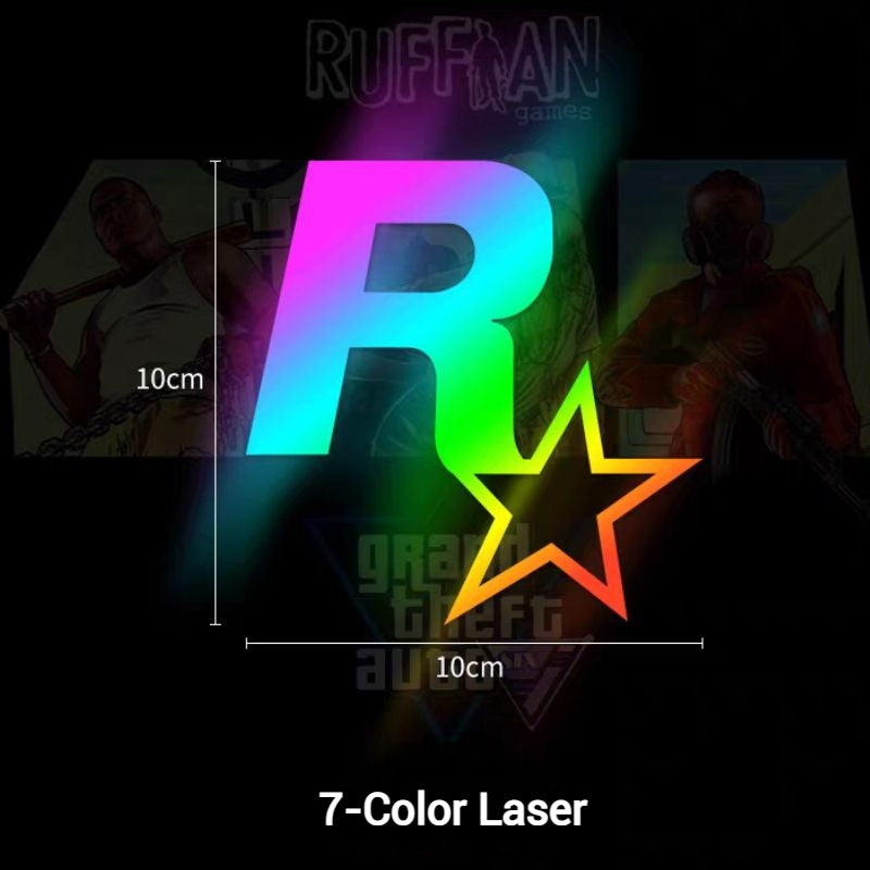 Cargue la imagen en el visor de la galería, R Star Car Stickers Electric Game Around GTA5 Speed Car Body Scratch Stickers Fuel Tank Cover Stickers - i-Station Mobile Phone &amp; Electronic Device Repair and Accessories
