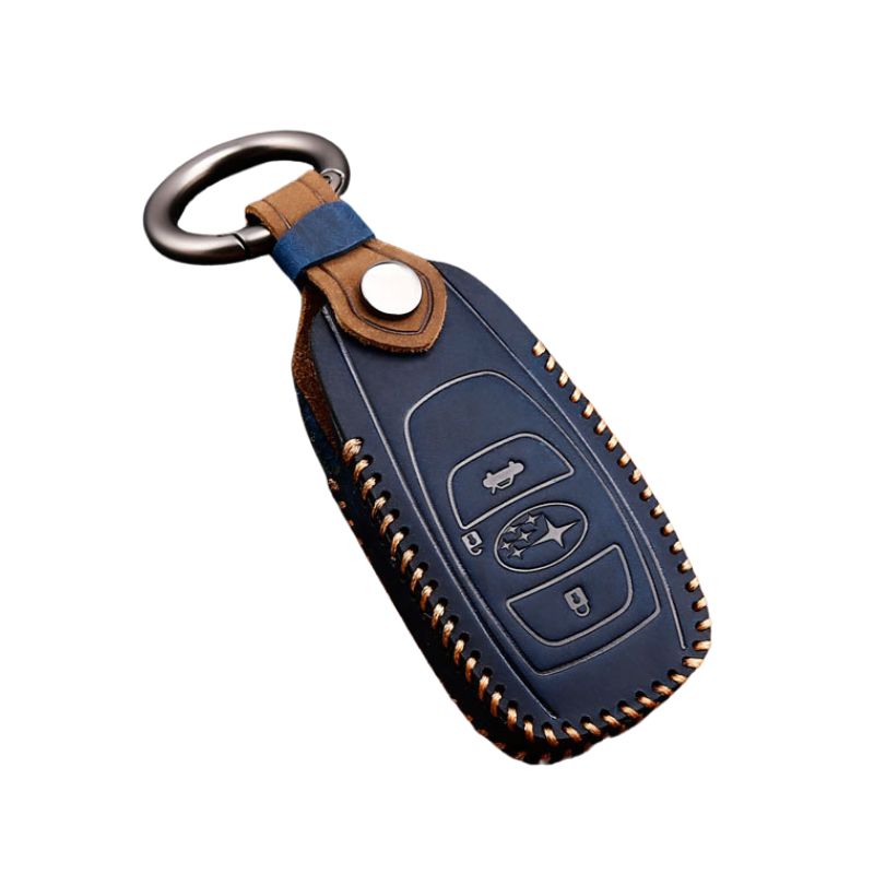 Load image into Gallery viewer, Subaru Cowhide Leather Car Key Fob Protective Cover Case For Outback, Ascent, Forester, Crosstrek, Legacy, Impreza, WRX - Polar Tech Australia
