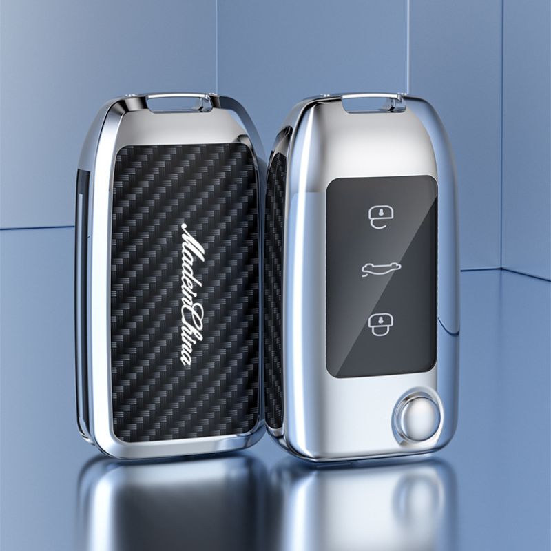 Cargue la imagen en el visor de la galería, Roewe Zinc Alloy + Carbon Fiber Texture Car Key Fob Case Cover For RX3, RX5, RX5 Plus, RX8, ERX5, i5, i6

