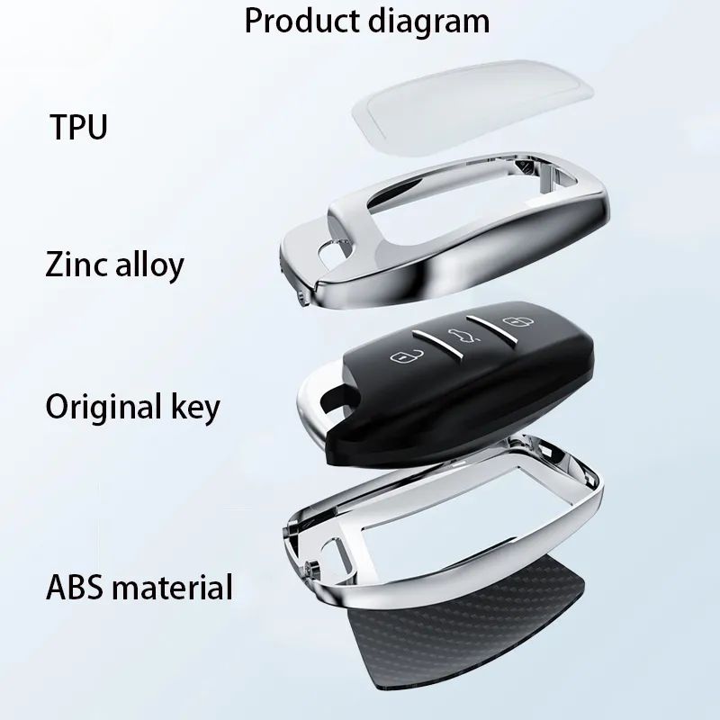 Chargez l&#39;image dans la visionneuse de la galerie, MG Zinc Alloy + TPU Smart Car Key Fob Case Cover For MG3, MG5, MG6, MG7, GT, GSF, ONE, ZS, EV EZS, HS, EHS,ONE - Polar Tech Australia
