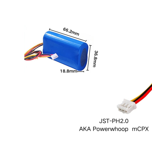 [PH2.0-3P JST Connector][18650] Universal 2600mAh 7.4V Rechargeable Li-Ion Lithium Polymer Battery - Polar Tech Australia