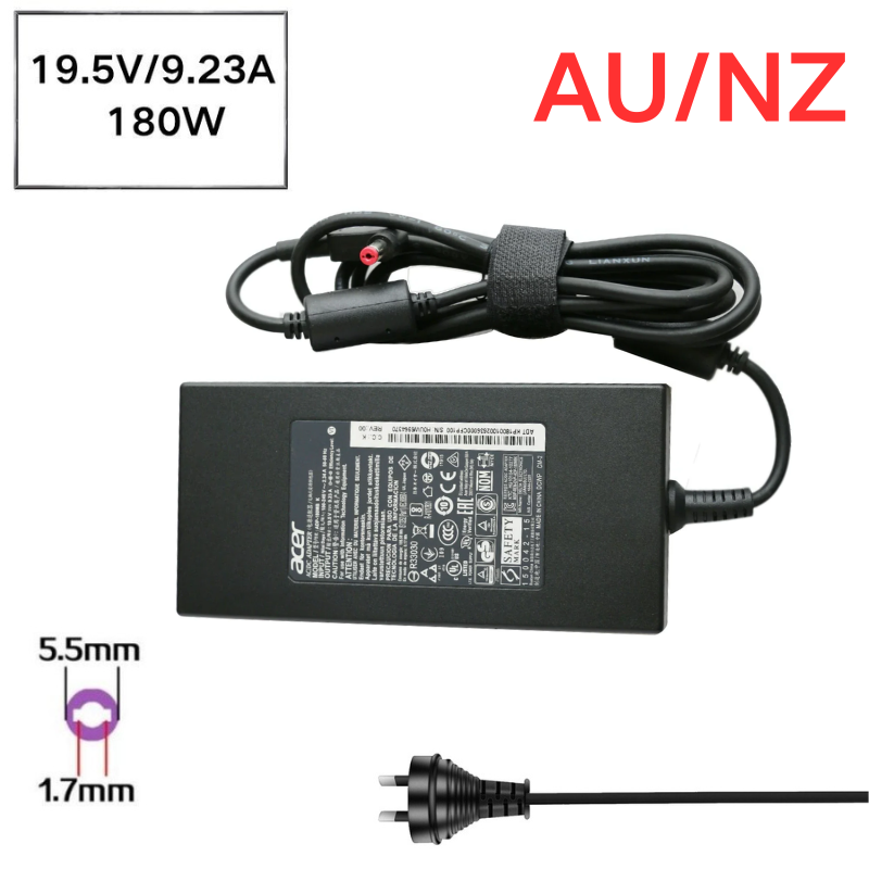 Chargez l&#39;image dans la visionneuse de la galerie, [19.5V-9.23A/180W][5.5x1.7] Acer Nitro 5 AN515-57-55R8 N20C1 AC Power Supply Adapter Charger - Polar Tech Australia
