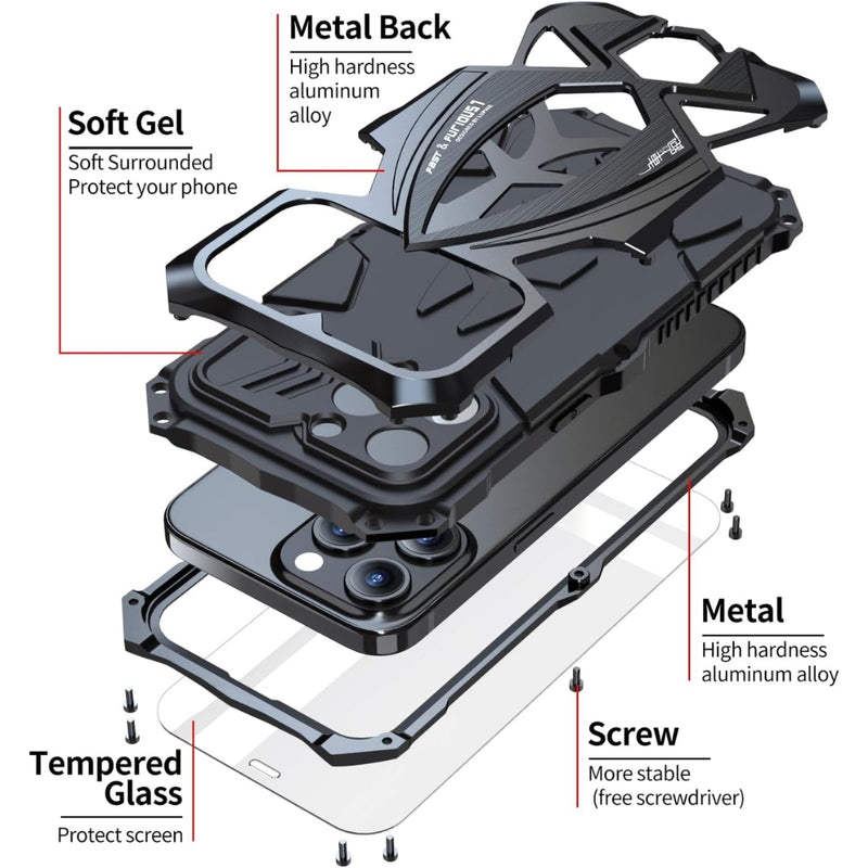 Chargez l&#39;image dans la visionneuse de la galerie, [Military-Grade Protection] [Metal Frame Bumper] Apple iPhone 16 / 16 Plus / 16 Pro / 16 Pro Max - Heavy Duty Shockproof Series Phone Case - Polar Tech Australia
