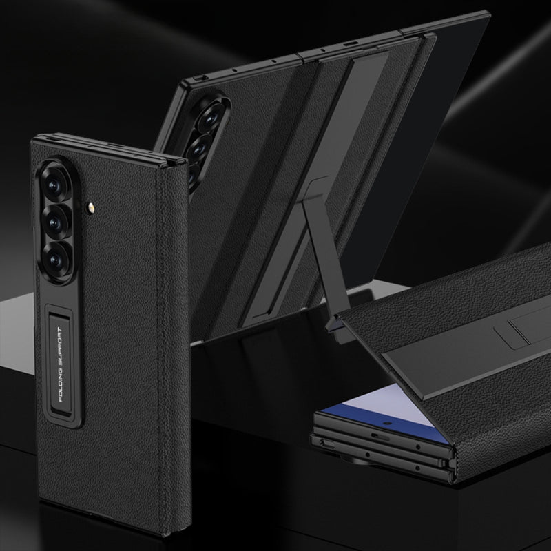 Chargez l&#39;image dans la visionneuse de la galerie, Samsung Galaxy Z TriFold - Business Flip Leather Cover with Integrated Screen Protector and Stand
