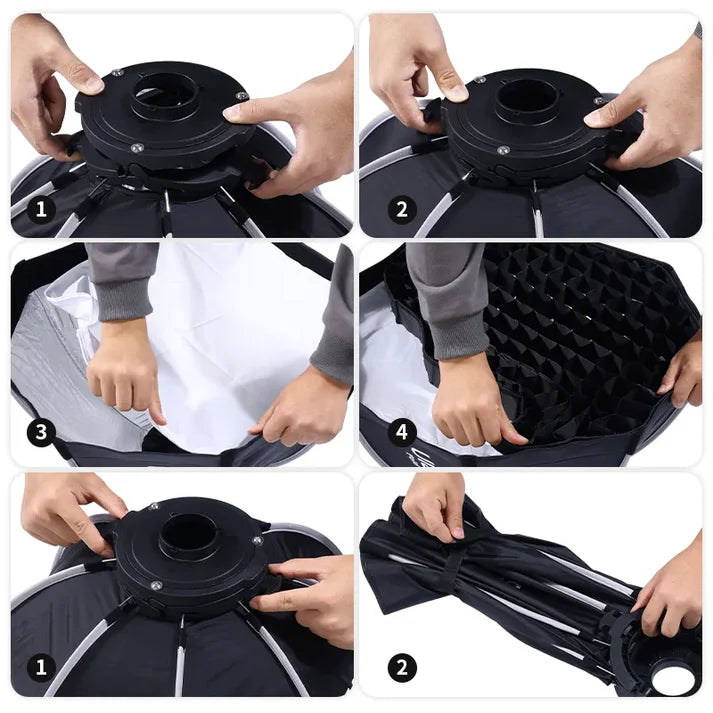 Load image into Gallery viewer, Ulanzi 40cm / 60cm Quick Release Octagonal Softbox with Mini Bowens Mount
