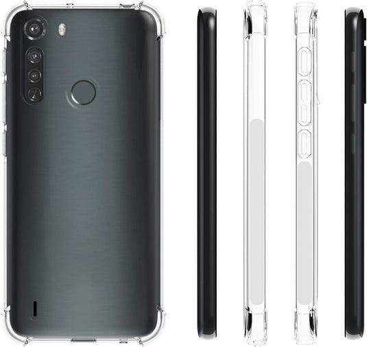 Motorola Moto One Fusion - AirPillow Cushion Transparent Soft Clear TPU Four Corners Protective Case - Polar Tech Australia