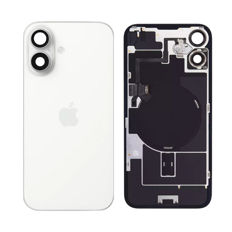Chargez l&#39;image dans la visionneuse de la galerie, [Assembly With Flex] Apple iPhone 16 - Back Rear Glass With Steel Plate With Wireless NFC Charging MagSafe Magnet &amp; Flashlight Flex - Polar Tech Australia
