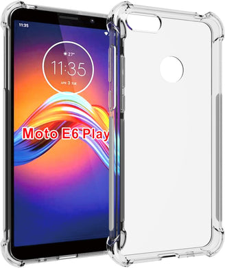 Motorola Moto E6 Play - AirPillow Cushion Transparent Soft Clear TPU Four Corners Protective Case - Polar Tech Australia