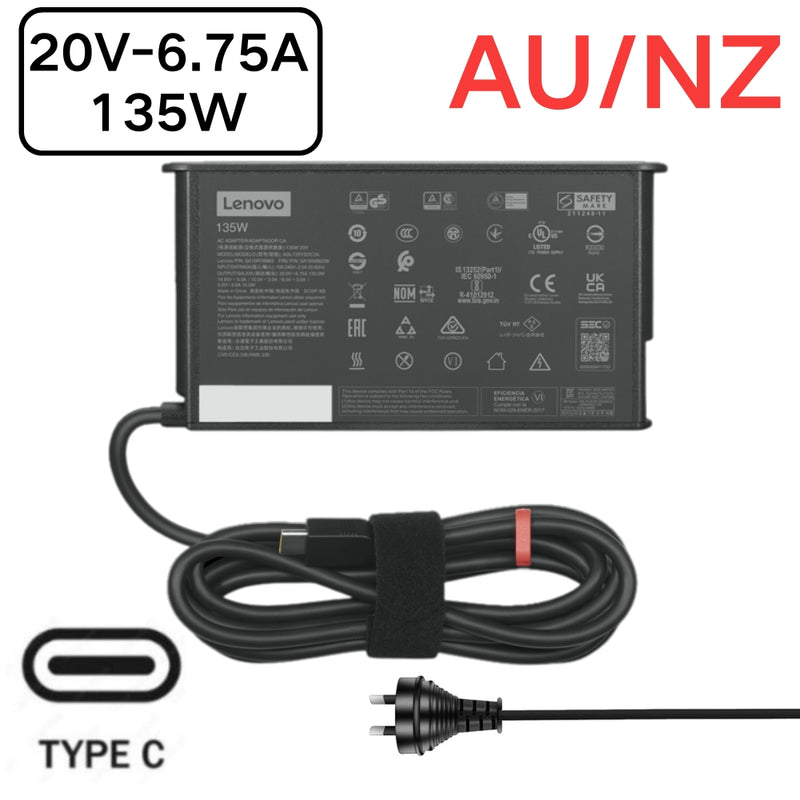Load image into Gallery viewer, [20V-6.75A/135W][Type C] Lenovo Thinkpad Laptop AC Power Supply Adapter Charger - Polar Tech Australia
