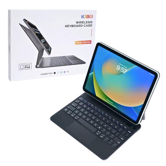 Magic Magnetic Floating Trackpad Wireless 7 Multi-Color Backlit Keyboard Case for Apple iPad Pro 12.9" 3rd/4/5/6th & Air 13” M2/M3 (2024/2025)