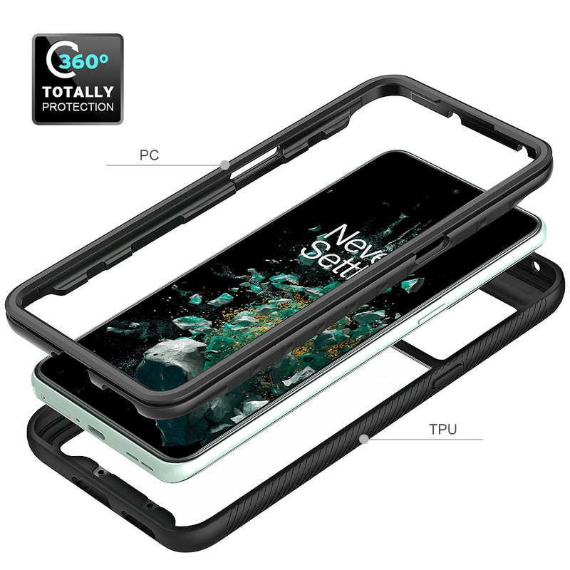Cargue la imagen en el visor de la galería, OnePlus 10T - Solid Color Shockproof TPU Clear PC Phone Case
