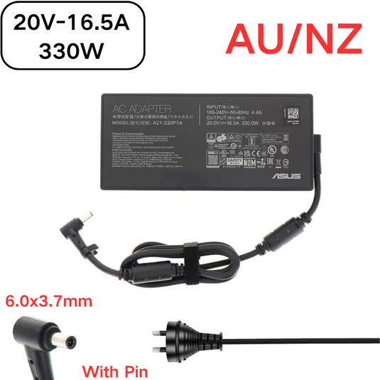 [20V-16.5A/330W][6.0x3.7] Asus ROG Scar i9-12950HX 3080TI  A22-330P1A Laptop AC Power Supply Adapter Charger