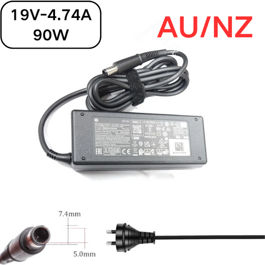 [19V-4.74A/90W][7.4x5.0] HP HP All-in-One 24 PC 24-cb / Desktop 27-cb / ProDesk 600 G6 Desktop Mini PC Series - Laptop AC Power Supply Adapter Charger - Polar Tech Australia