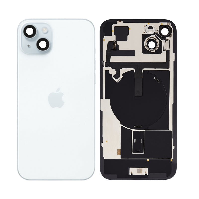 Load image into Gallery viewer, [Assembly With Flex] Apple iPhone 15 Plus - Back Rear Glass With Camera Lens, Flash Light Flex &amp; Magsafe Magnet Ring NFC Wireless Charging Flex

