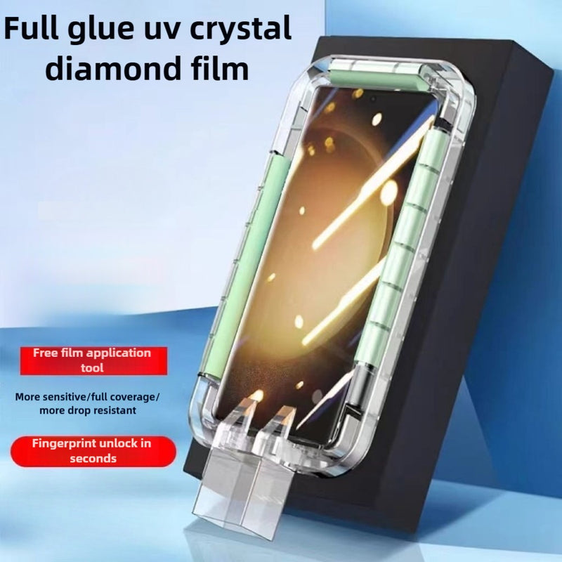 Load image into Gallery viewer, [Self-Installation Kit][UV Glue][HD] Samsung Galaxy S22 Ultra - UV Full Covered Curved 9H Tempered Glass Screen Protective Protector
