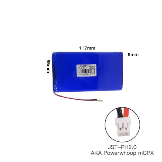 [PH2.0-JST Connector][9065115] Universal 10000mAh 3.7V Rechargeable Li-Ion Lithium Polymer Battery - Polar Tech Australia