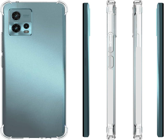 Motorola Moto G72 - AirPillow Cushion Transparent Soft Clear TPU Four Corners Protective Case - Polar Tech Australia