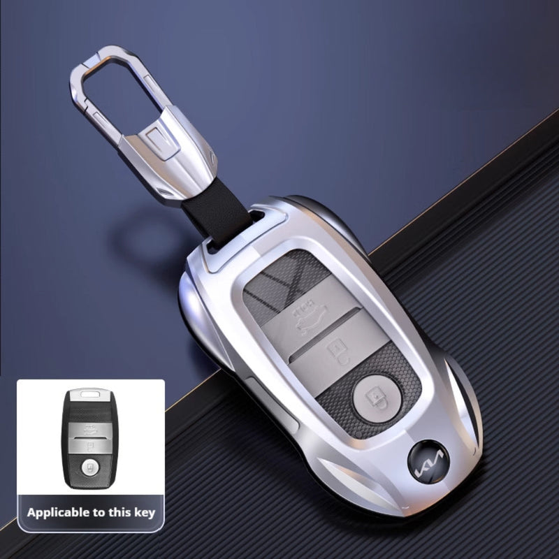 Load image into Gallery viewer, Kia Stylish Metal Car Key Protective Fob Case Cover For K2, K4, K5, Seltos, Sportage, Sonet, Cerato,EV5
